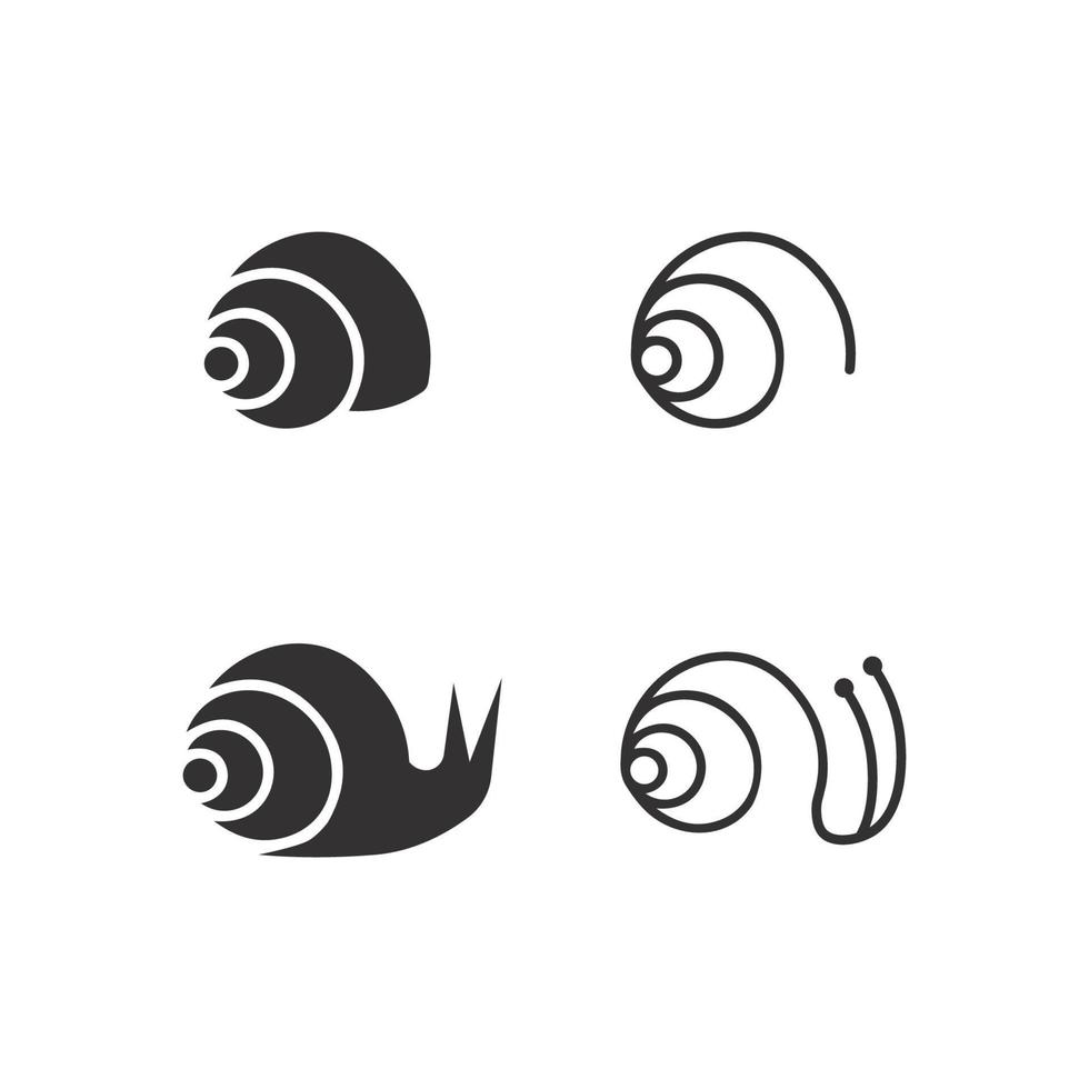 snail logo template vector icon illustration design