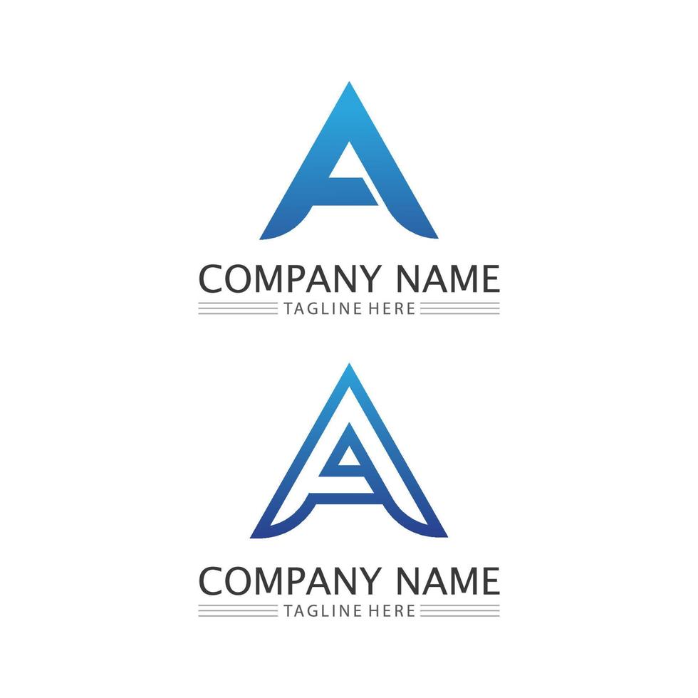 A Letter Logo font design, Template vector