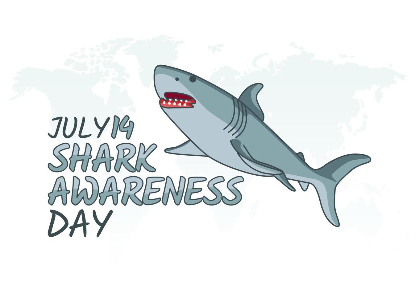 vector graphic of shark awareness day good for shark awareness day