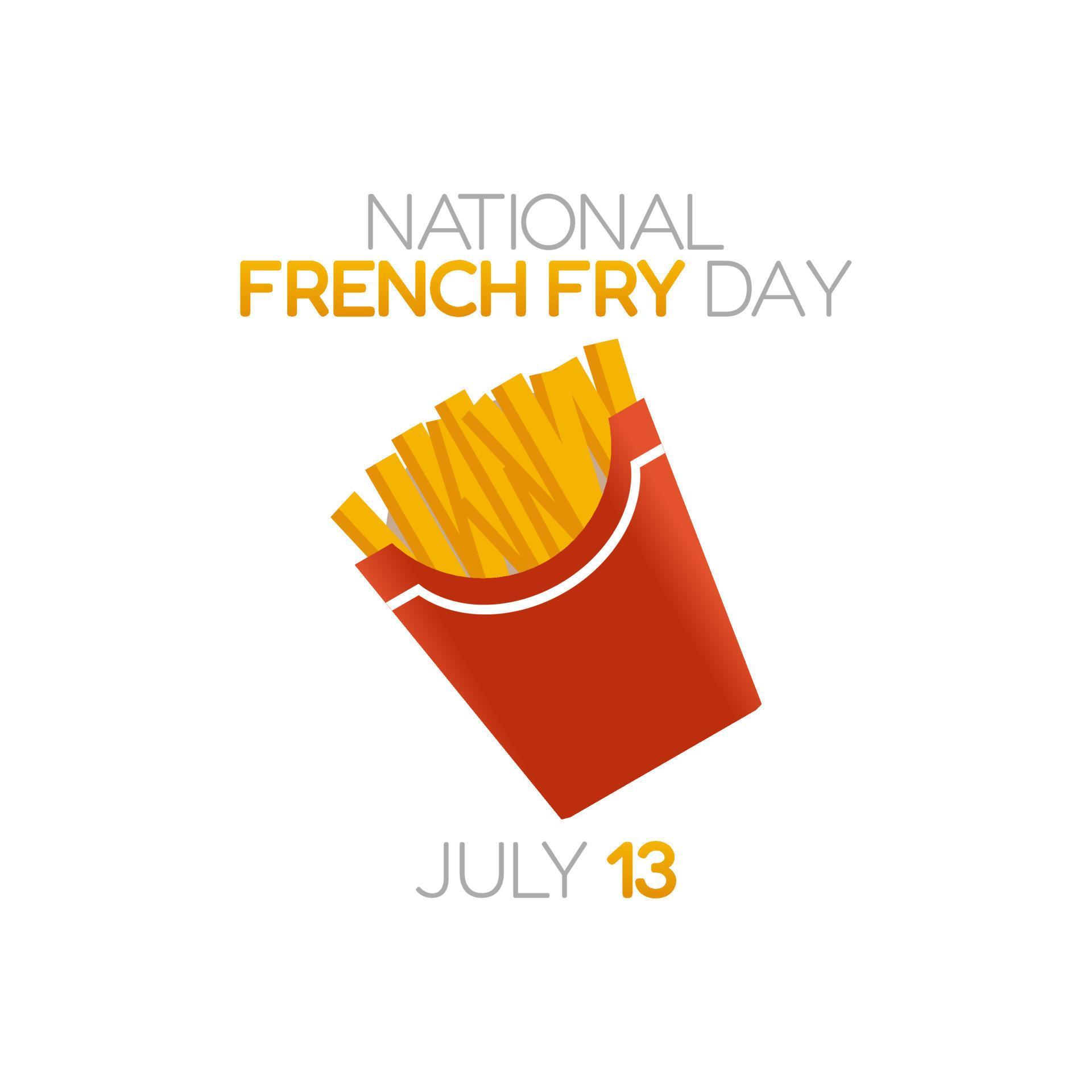 vector graphic of national french fry day good for national french fry
