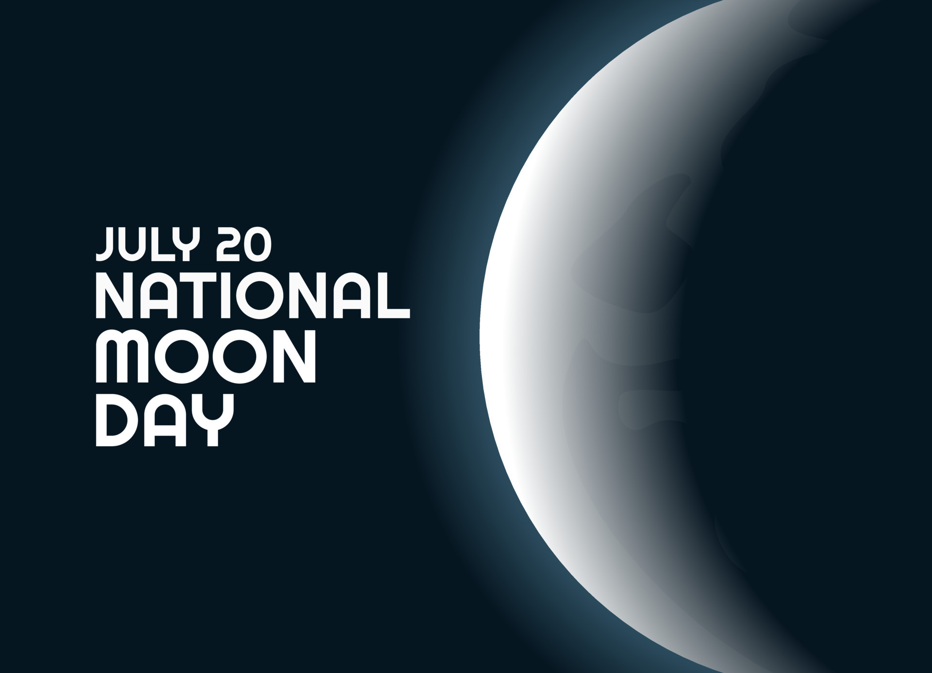 vector graphic of national moon day good for national moon day