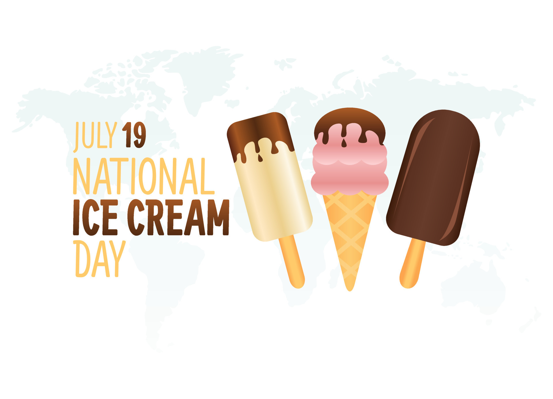 vector graphic of national ice cream day good for national ice cream