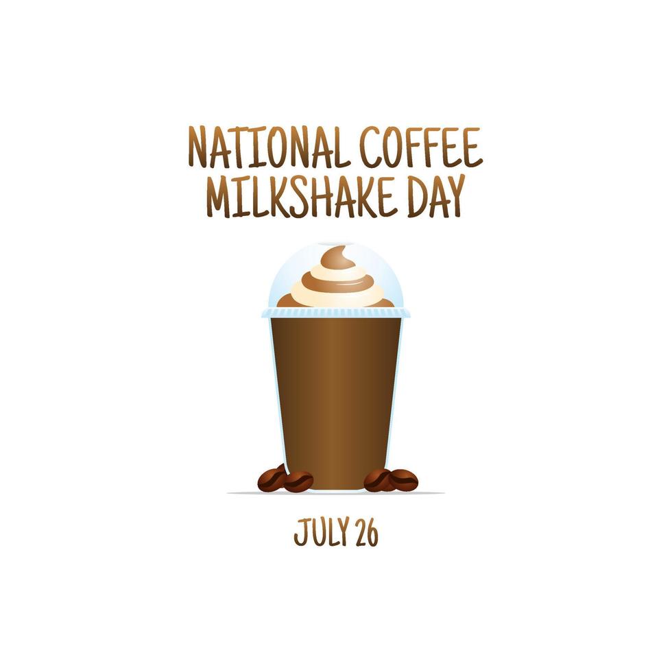 vector graphic of national coffee milkshake day good for national