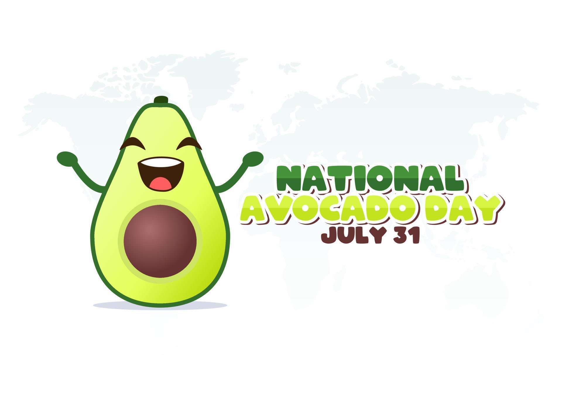 vector graphic of national avocado day good for national avocado day