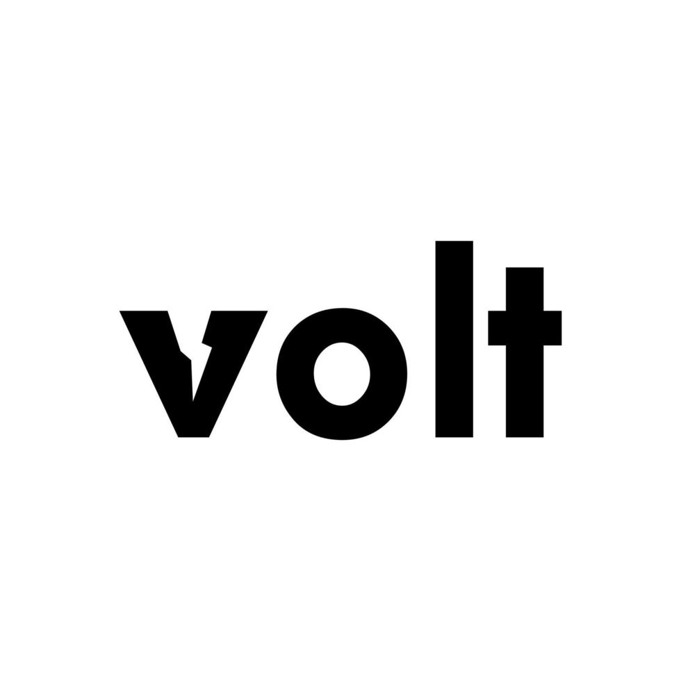 el diseño del vector del logotipo de voltios