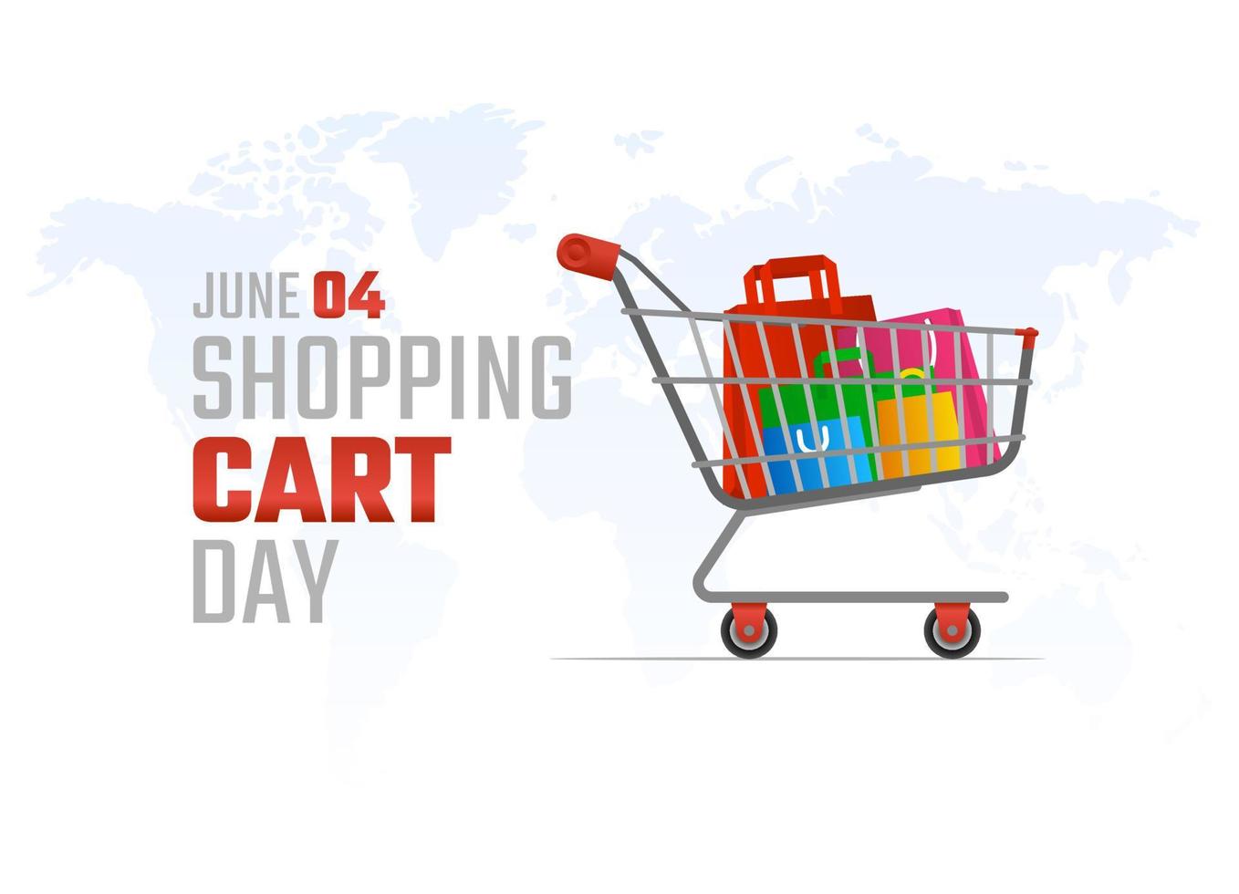 vector graphic of shopping cart day good for shopping cart day