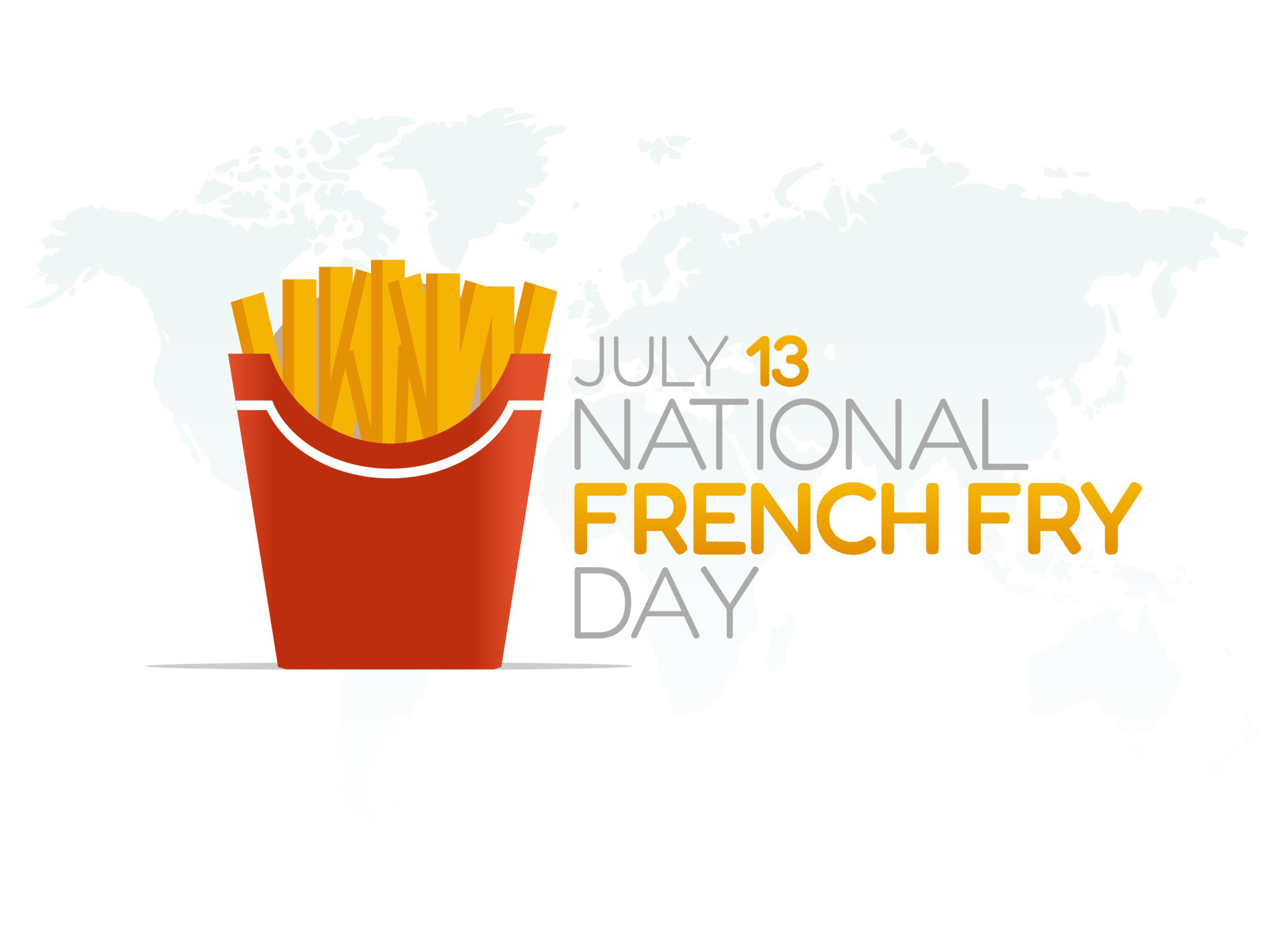 vector graphic of national french fry day good for national french fry