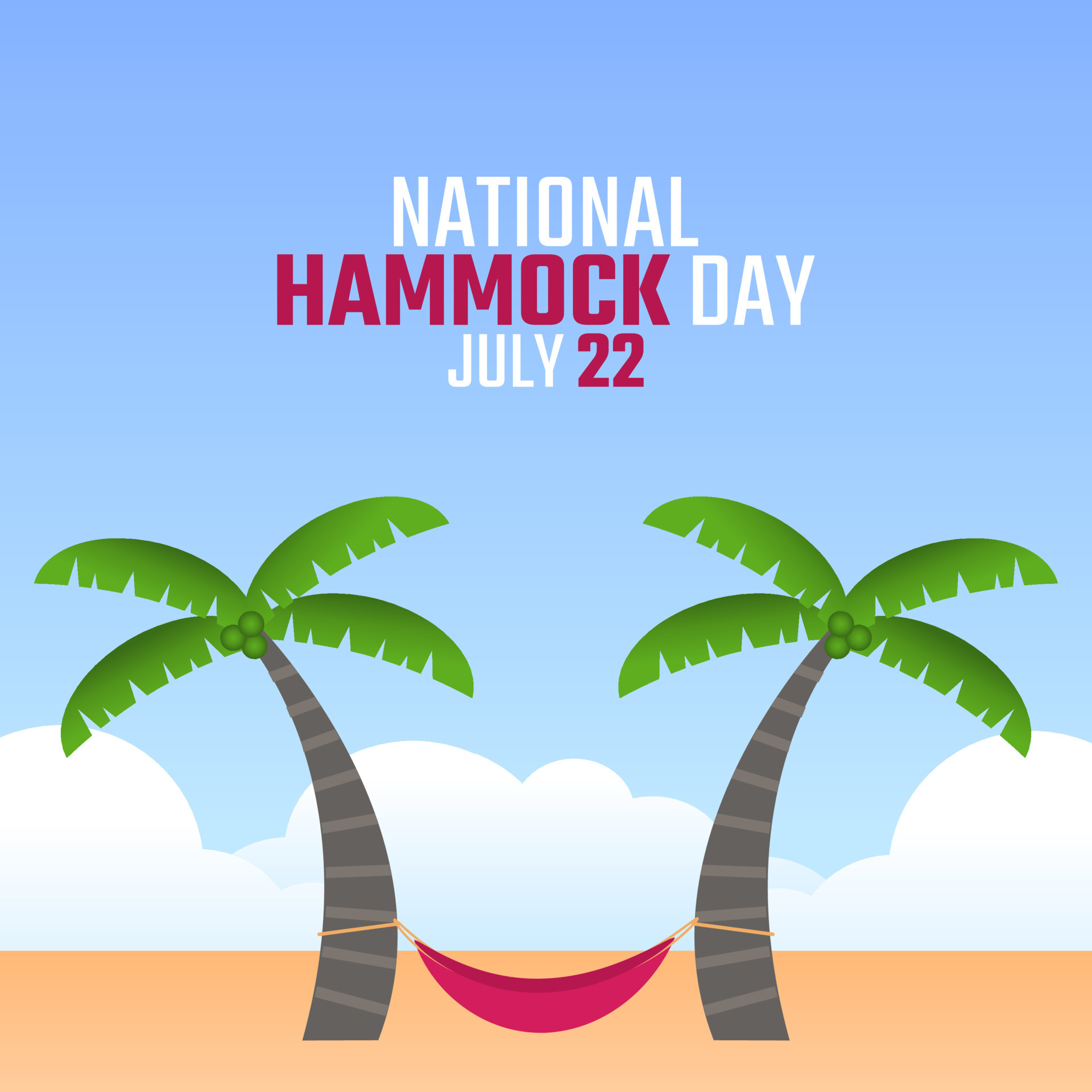vector graphic of national hammock day good for national hammock day