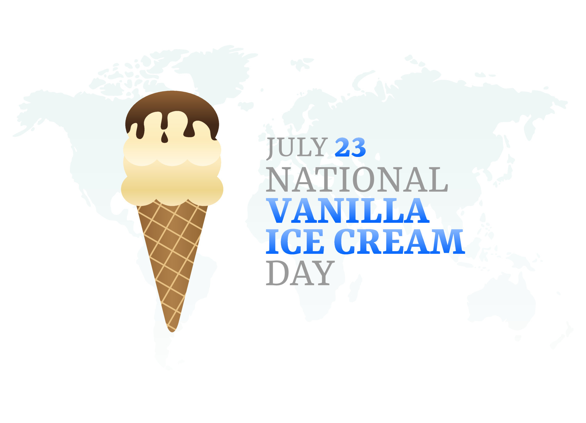 vector graphic of national vanilla ice cream day good for national