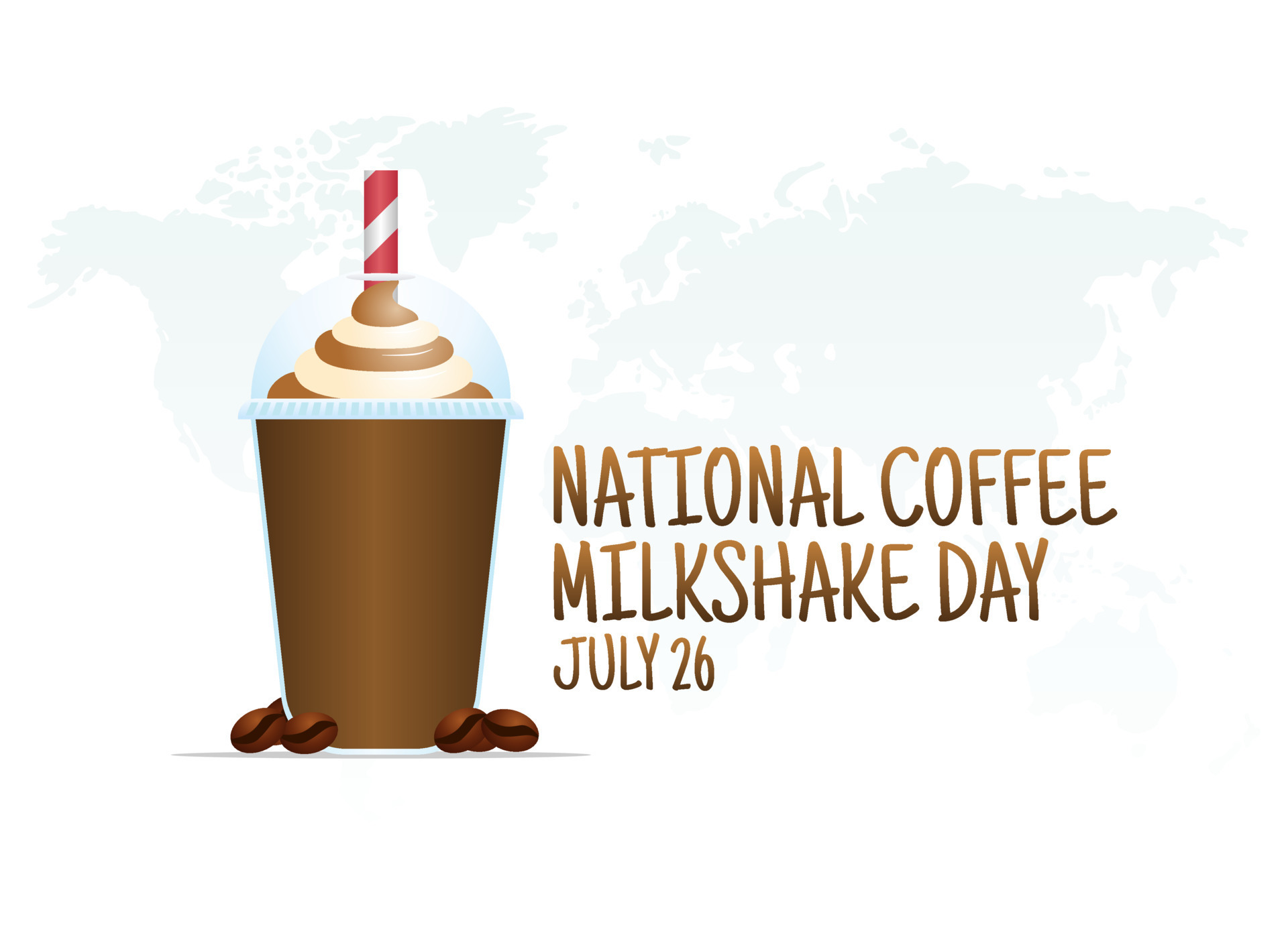 vector graphic of national coffee milkshake day good for national
