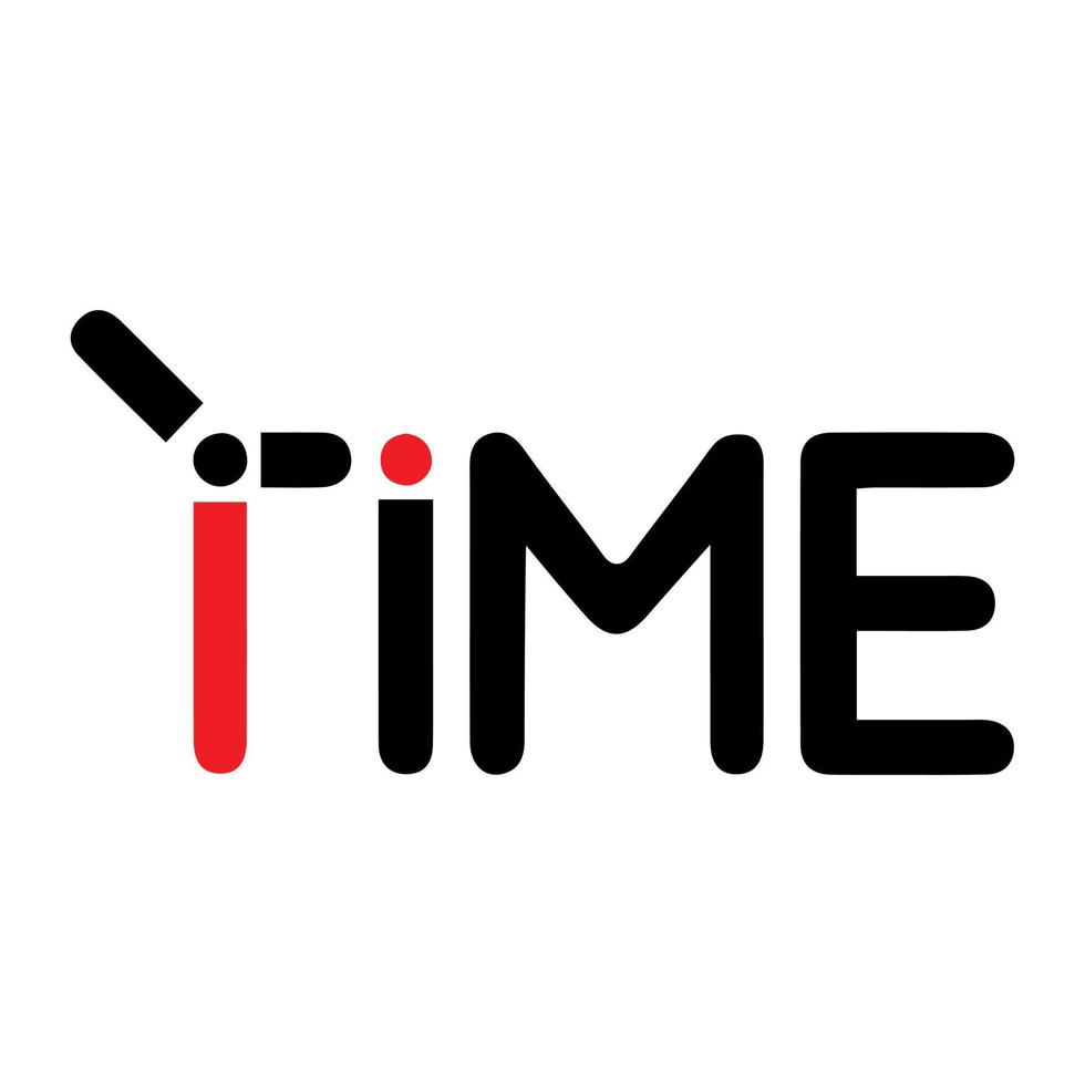 el diseño del logotipo del vector de tiempo