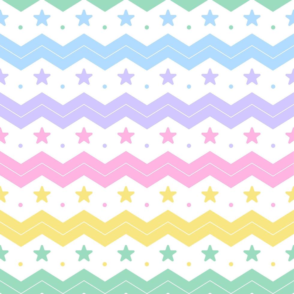 arco iris pastel estrella brillante chispa cielo horizontal zig zag línea raya punto línea círculo patrón sin costuras vector ilustración mantel, alfombra de picnic papel de envoltura, alfombra, tela, textil, bufanda