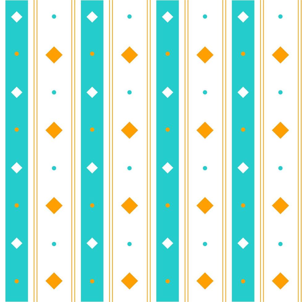 Rainbow Blue Green Orange Pastel Diamond Tilt Square Vertical Line Stripe Dot Dash Line Circle Seamless Pattern Vector Illustration Tablecloth, Picnic mat wrap paper, Mat, Fabric, Textile, Scarf