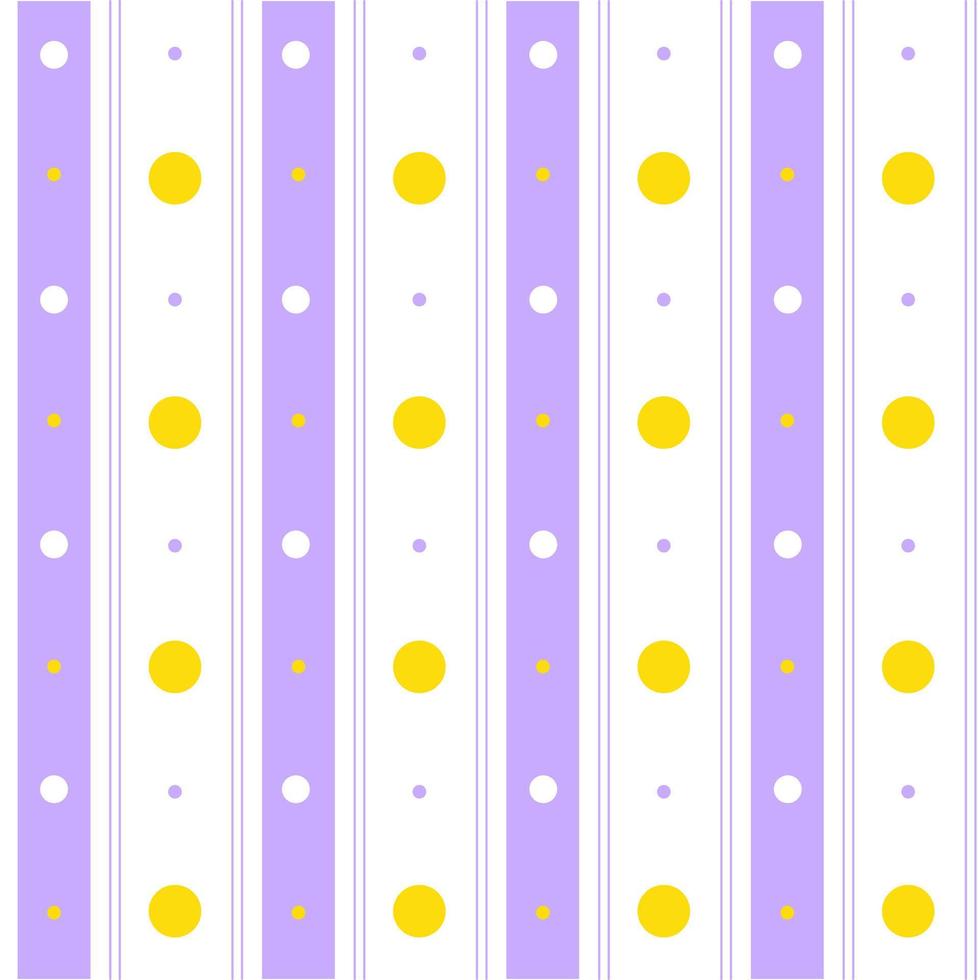 Purple Yellow Pastel Polkadot Circle Round Vertical Line Stripe Dot Dash Line Circle Seamless Pattern Vector Illustration Tablecloth, Picnic mat wrap paper, Mat, Fabric, Textile, Scarf