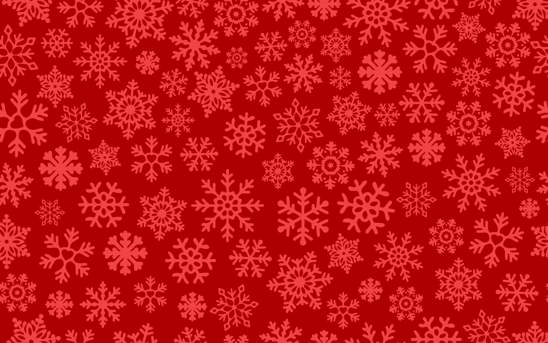 copos de nieve de color rojo claro sobre fondo rojo. patrón vectorial