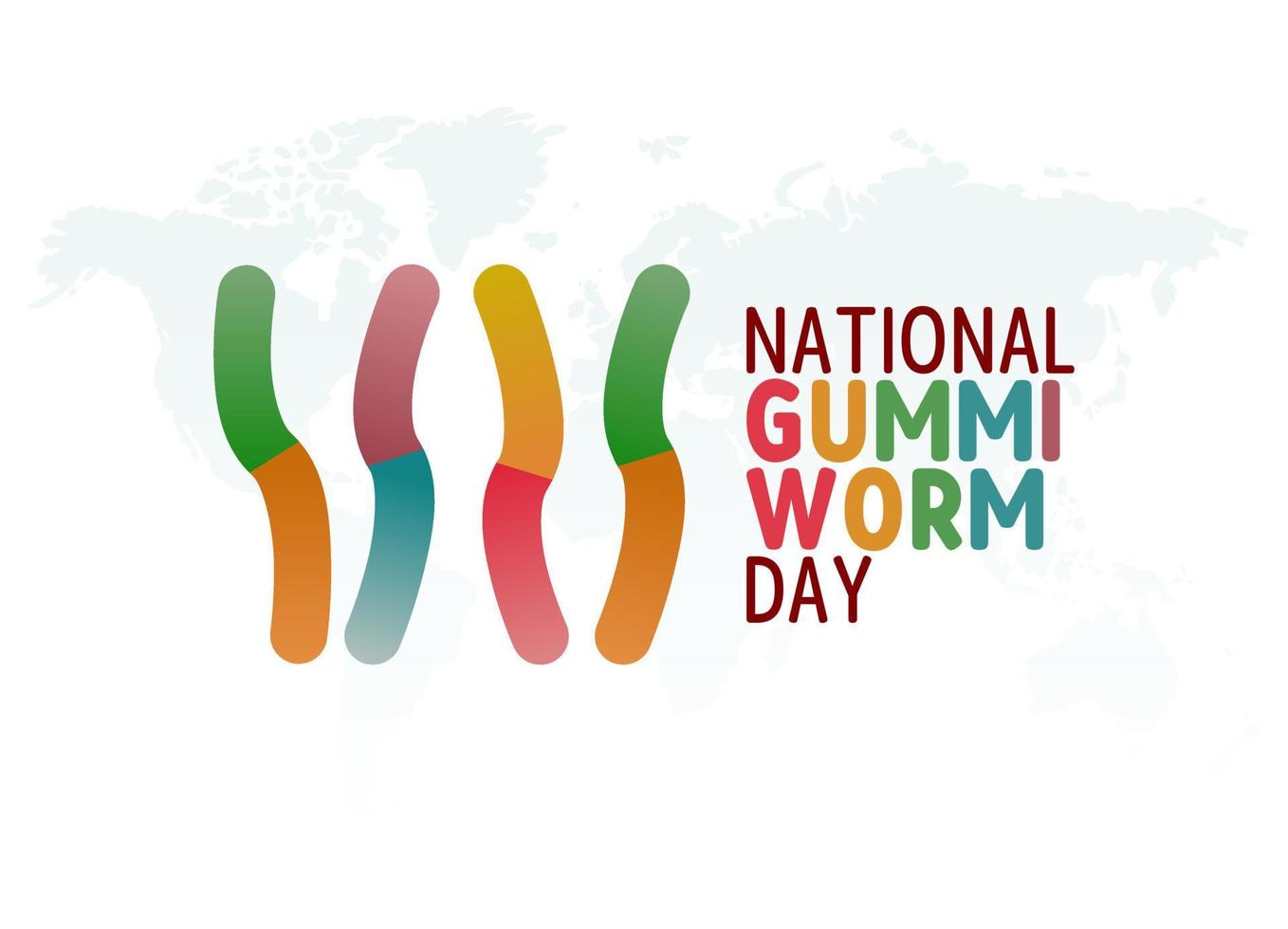 vector graphic of national gummi worm day good for national gummi worm