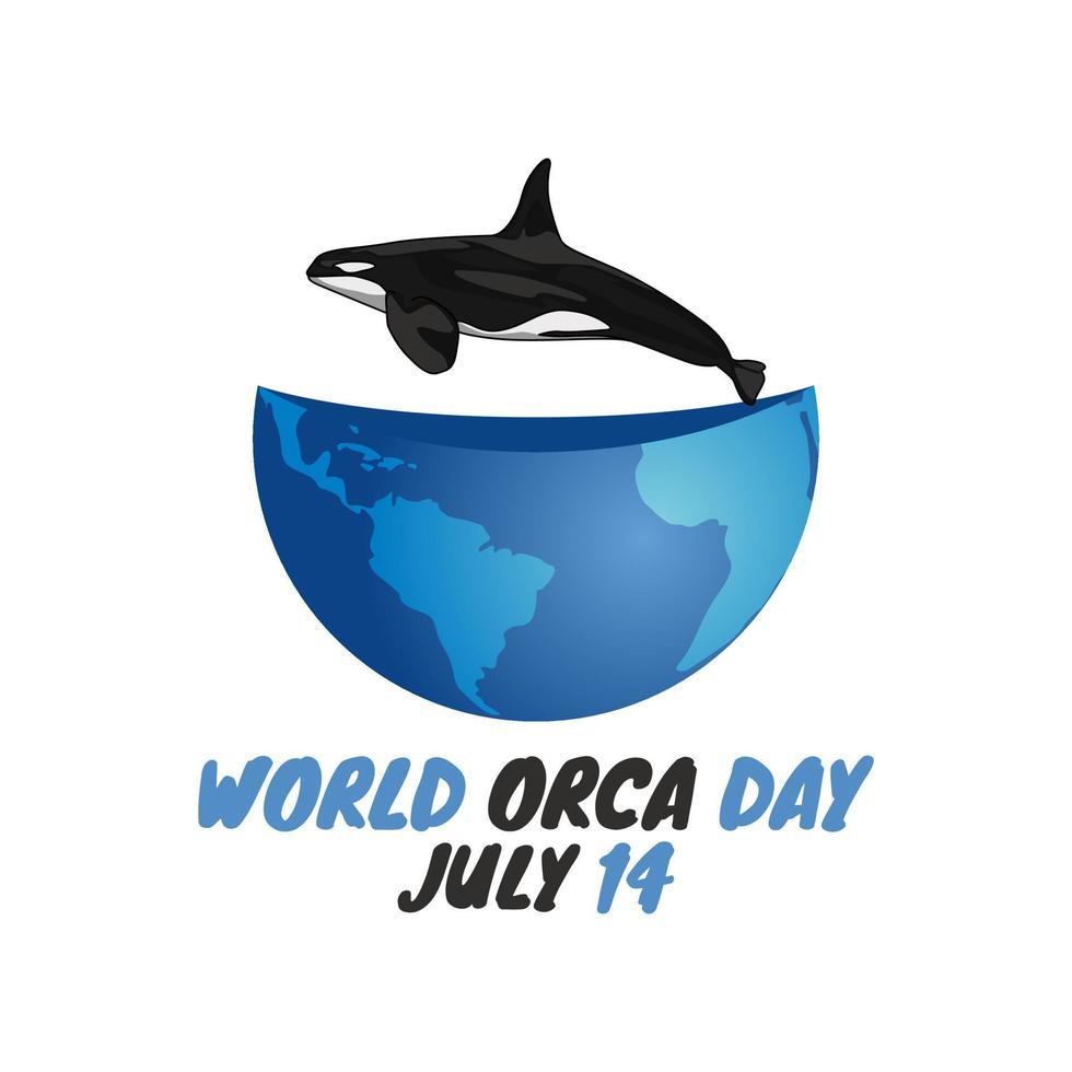 vector graphic of world orca day good for world orca day celebration