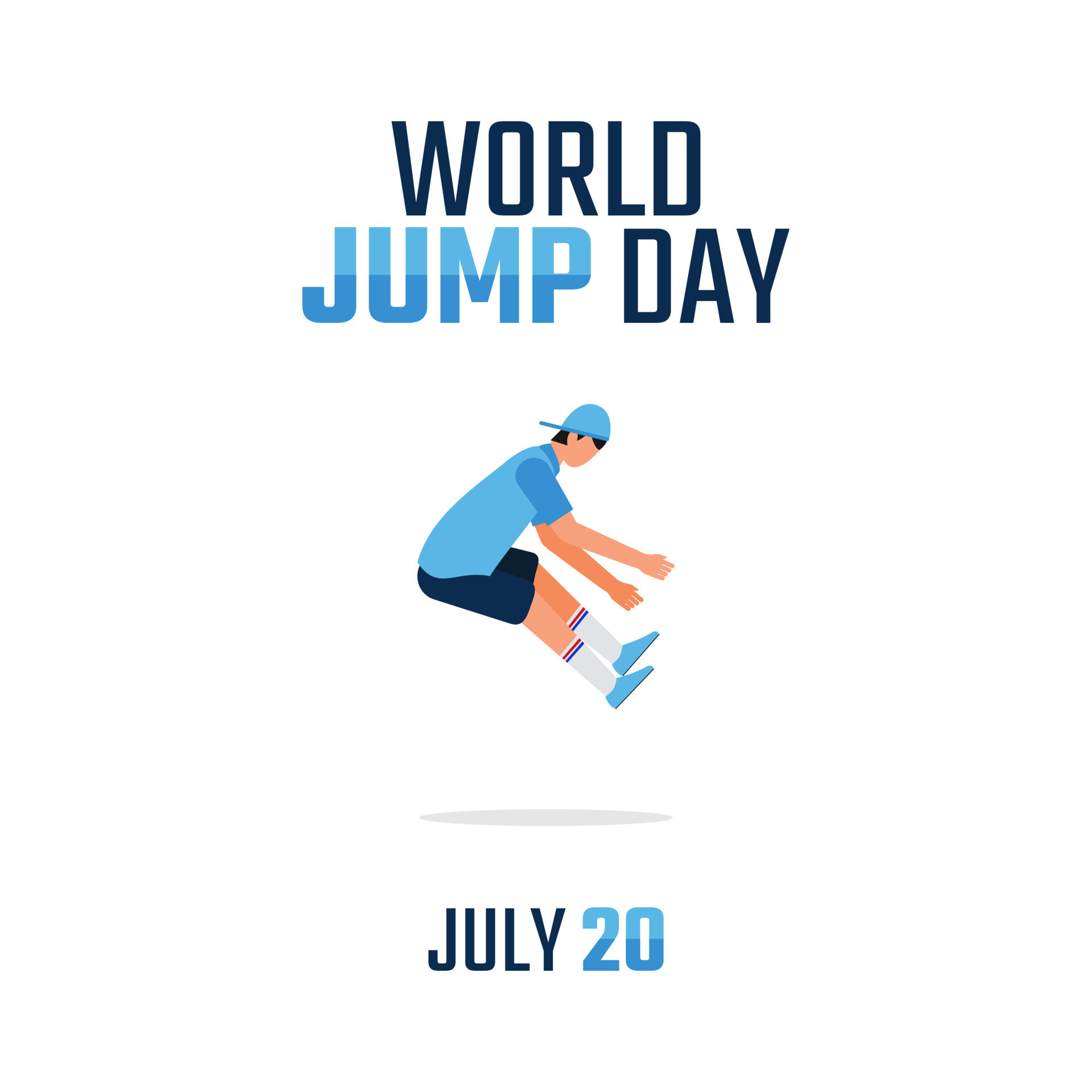 vector graphic of world jump day good for world jump day celebration