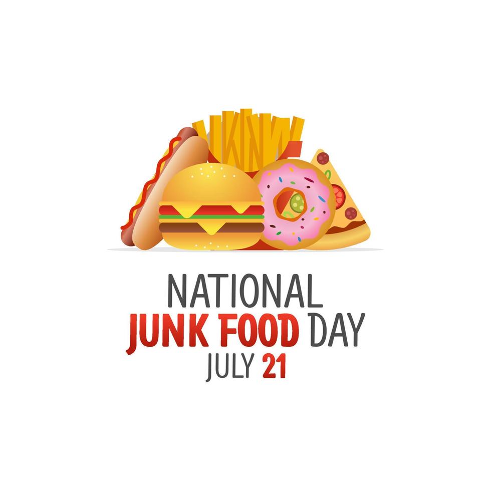 vector graphic of national junk food day good for national junk food