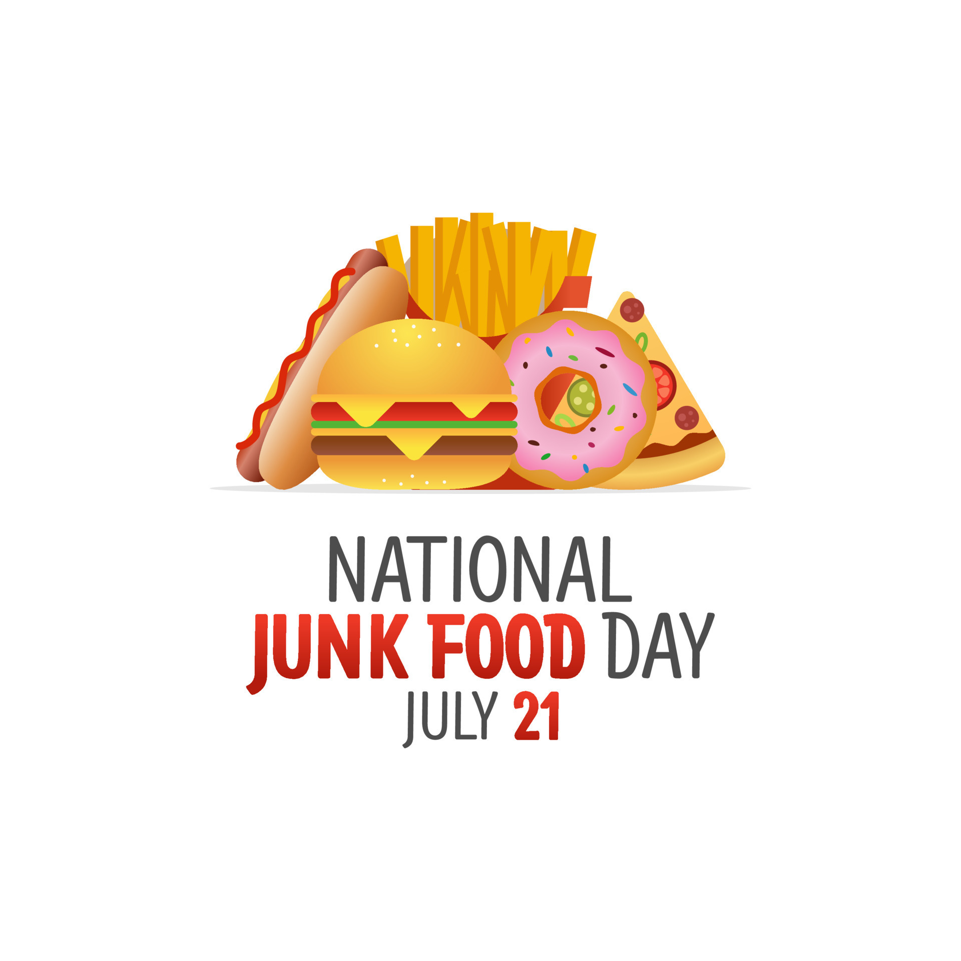 vector graphic of national junk food day good for national junk food
