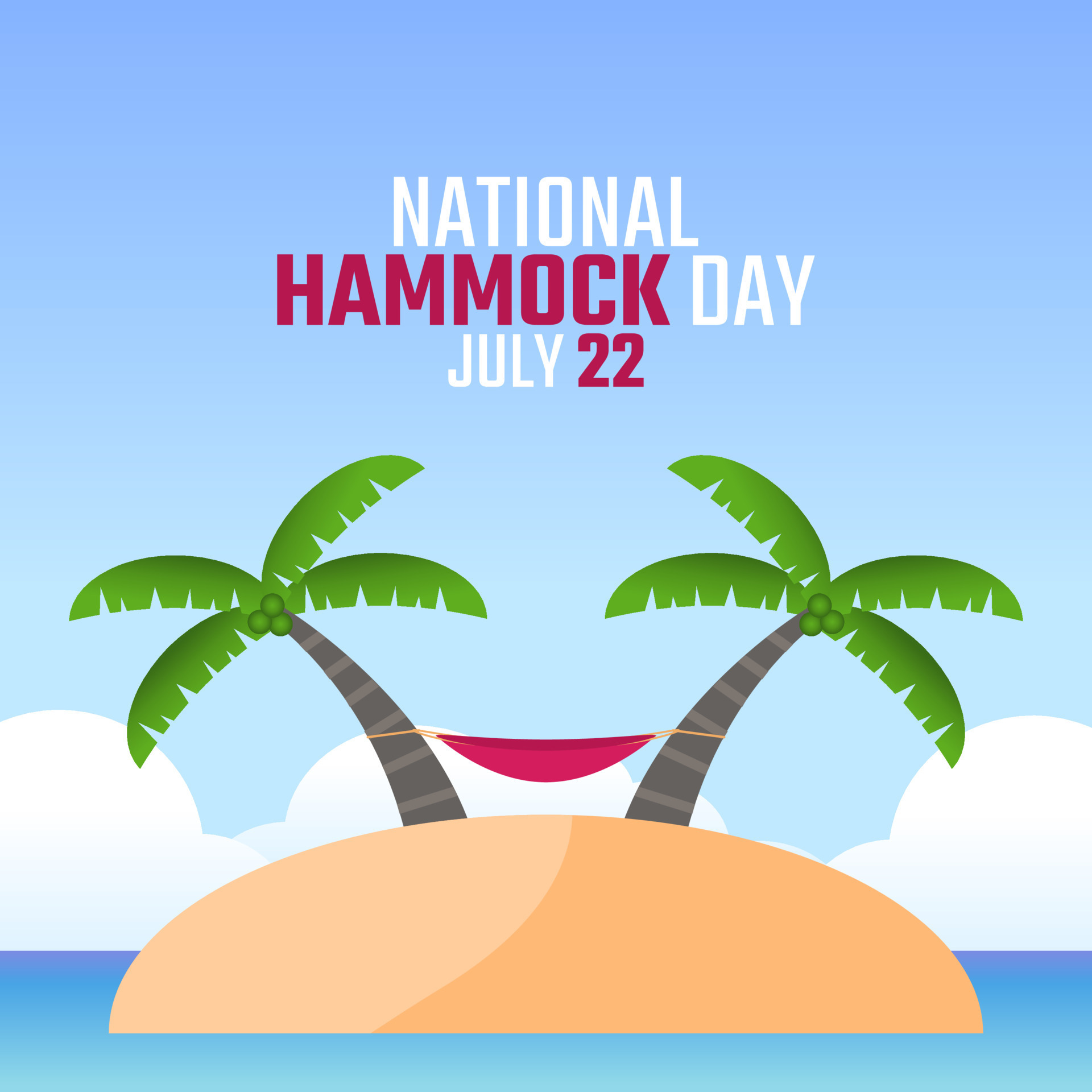 vector graphic of national hammock day good for national hammock day
