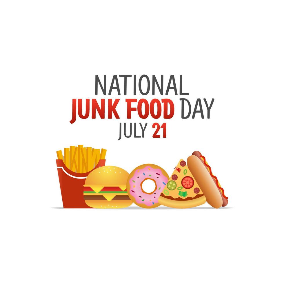 vector graphic of national junk food day good for national junk food