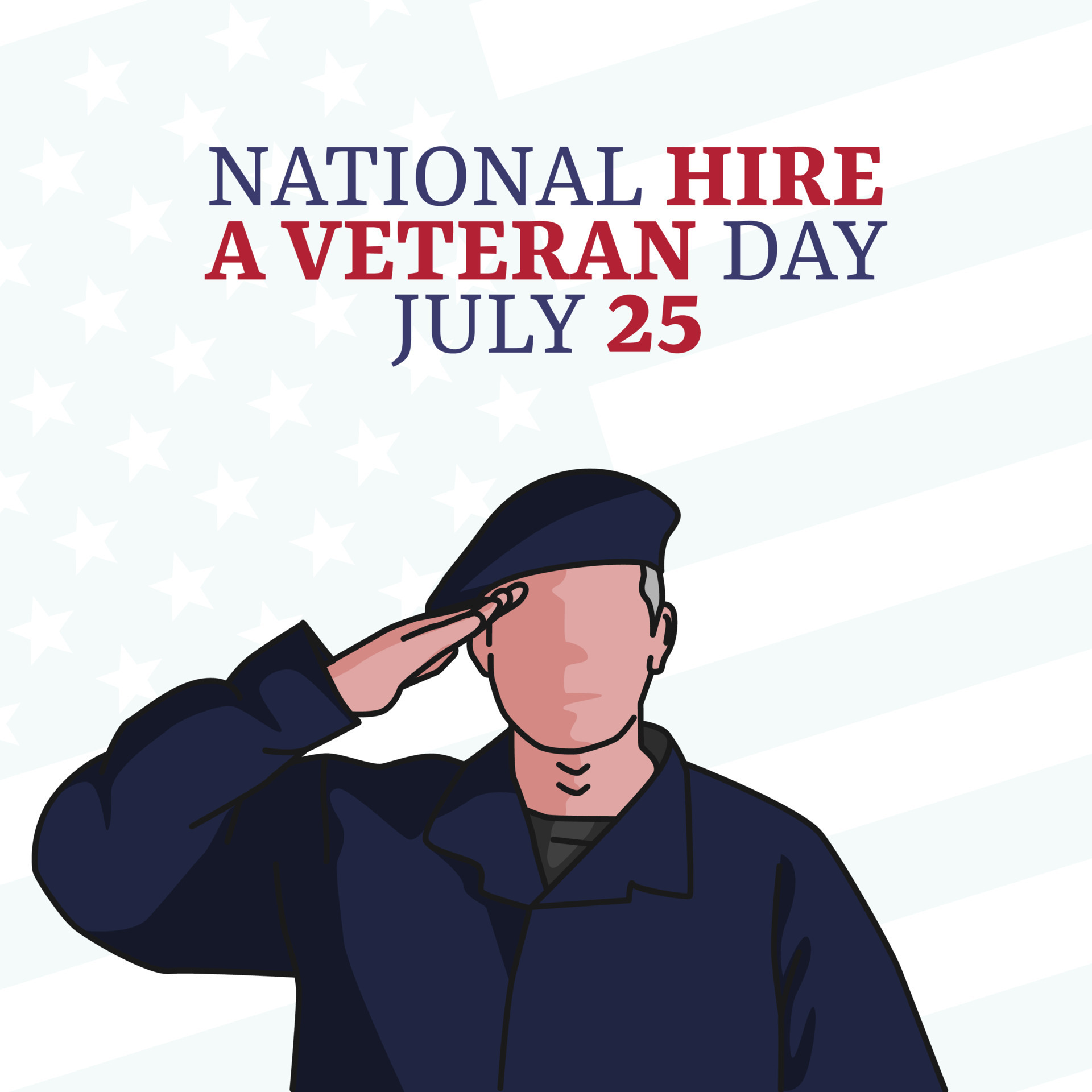 vector graphic of national hire a veteran day good for national hire a veteran day celebration
