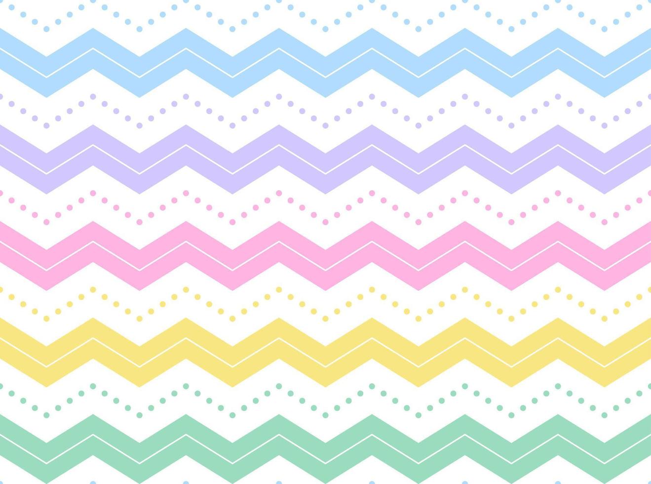 Rainbow Pastel Zig Zag Stripe Horizontal Dot Dash Line Circle Seamless Pattern Vector Illustration Tablecloth, Picnic mat wrap paper, Mat, Fabric, Textile, Scarf