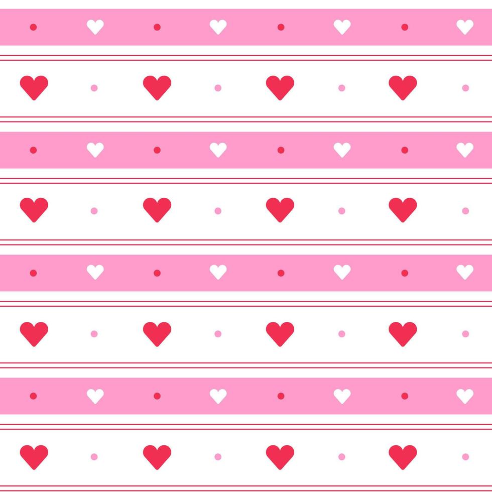 Rainbow Red Pink Pastel Heart Horizontal Line Stripe Dot Dash Line Circle Seamless Pattern Vector Illustration Tablecloth, Picnic mat wrap paper, Mat, Fabric, Textile, Scarf