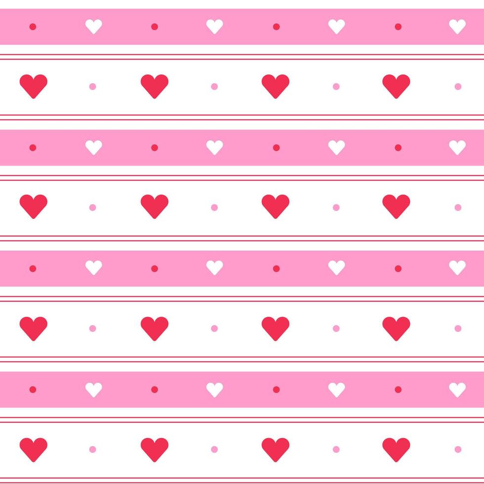 Rainbow Red Pink Pastel Heart Horizontal Line Stripe Dot Dash Line Circle Seamless Pattern Vector Illustration Tablecloth, Picnic mat wrap paper, Mat, Fabric, Textile, Scarf