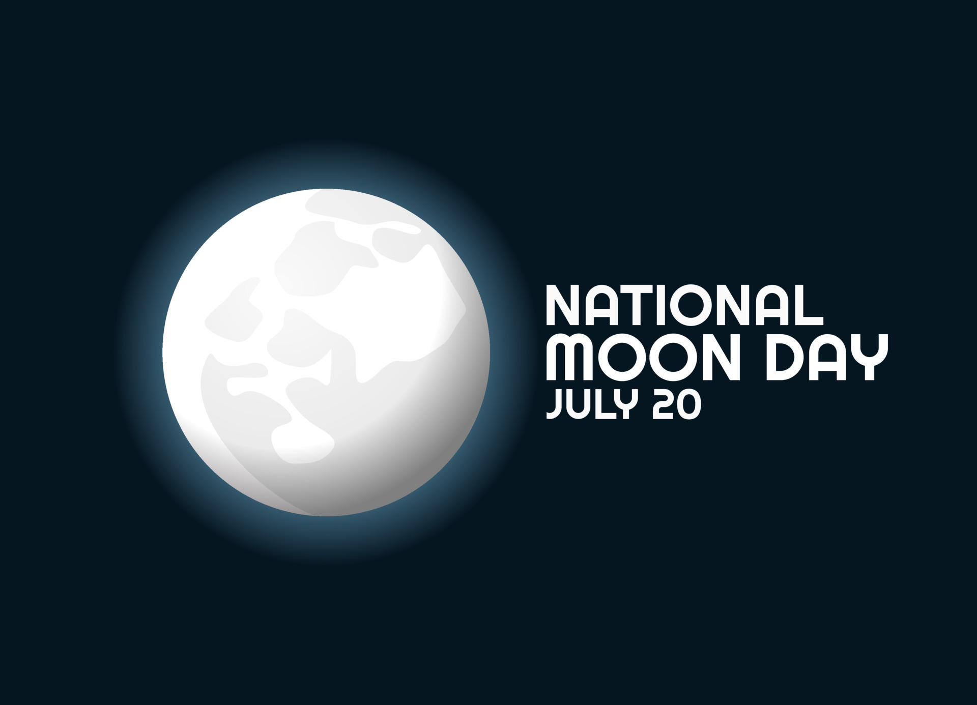vector graphic of national moon day good for national moon day