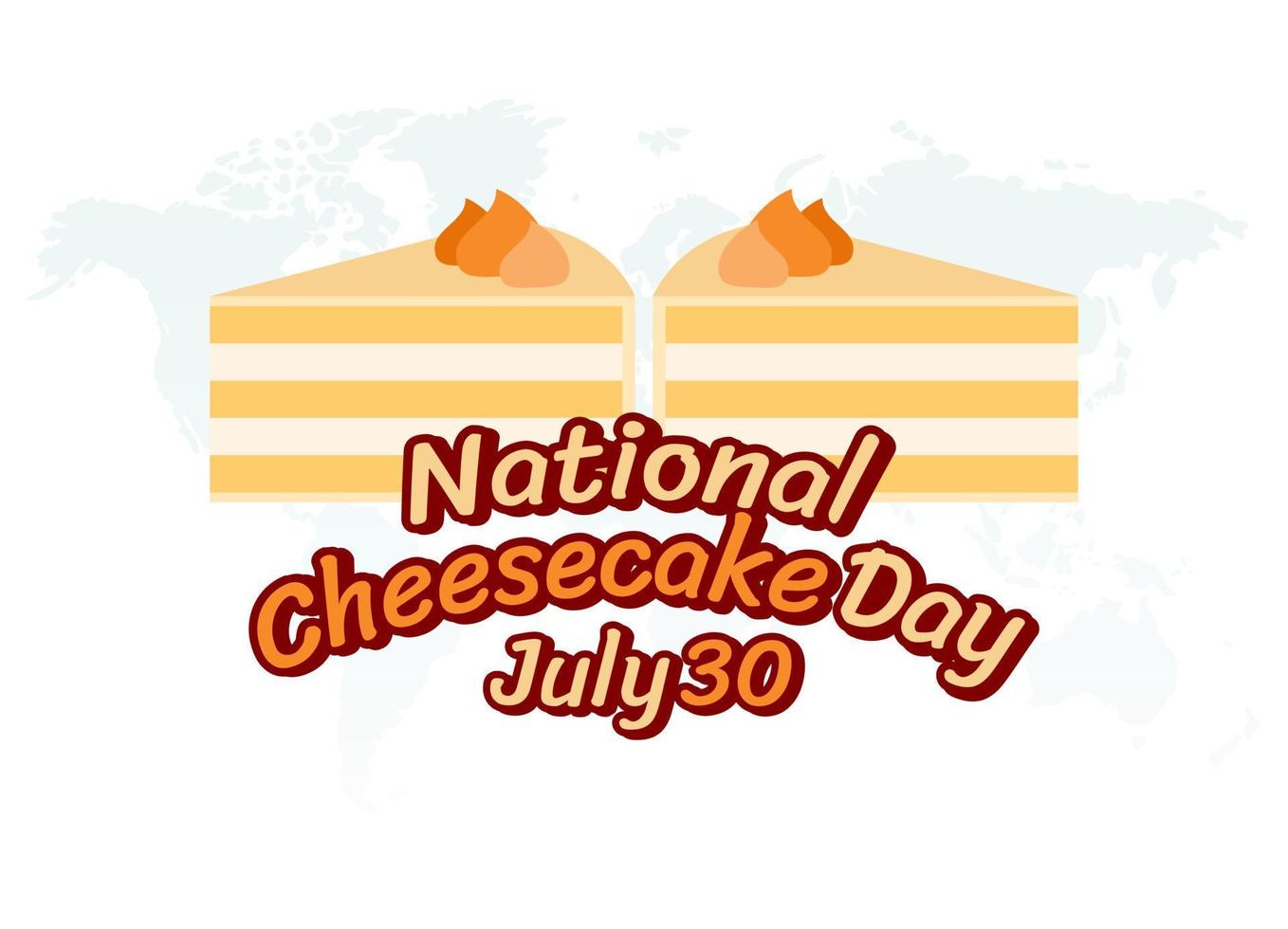 vector graphic of national cheesecake day good for national cheesecake