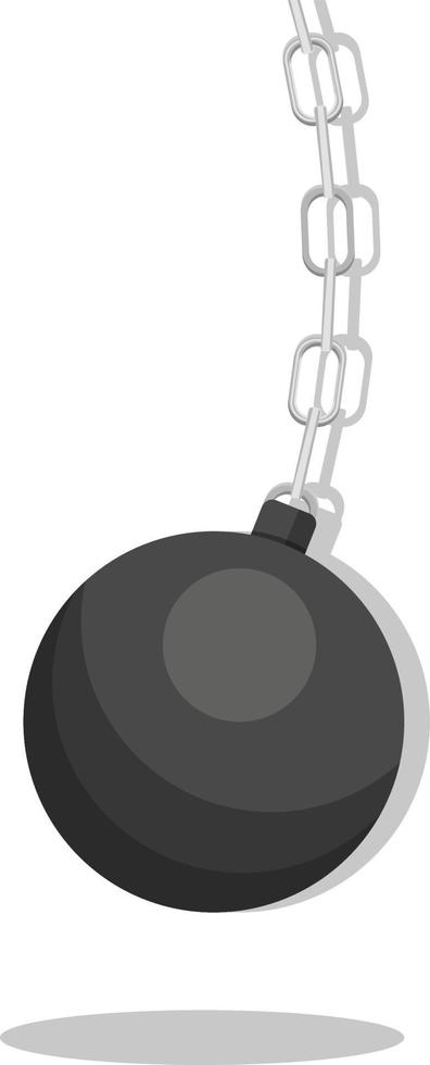 Wrecking Ball on white background vector