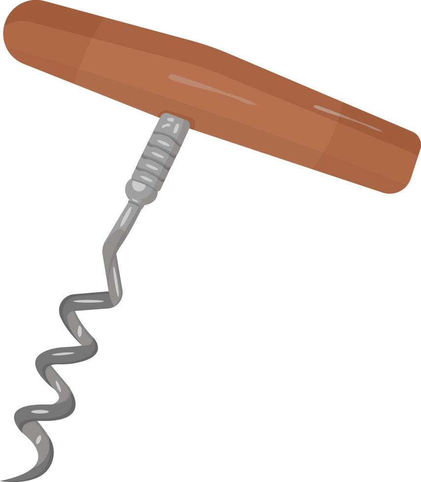 corkscrew isolated on white background vector