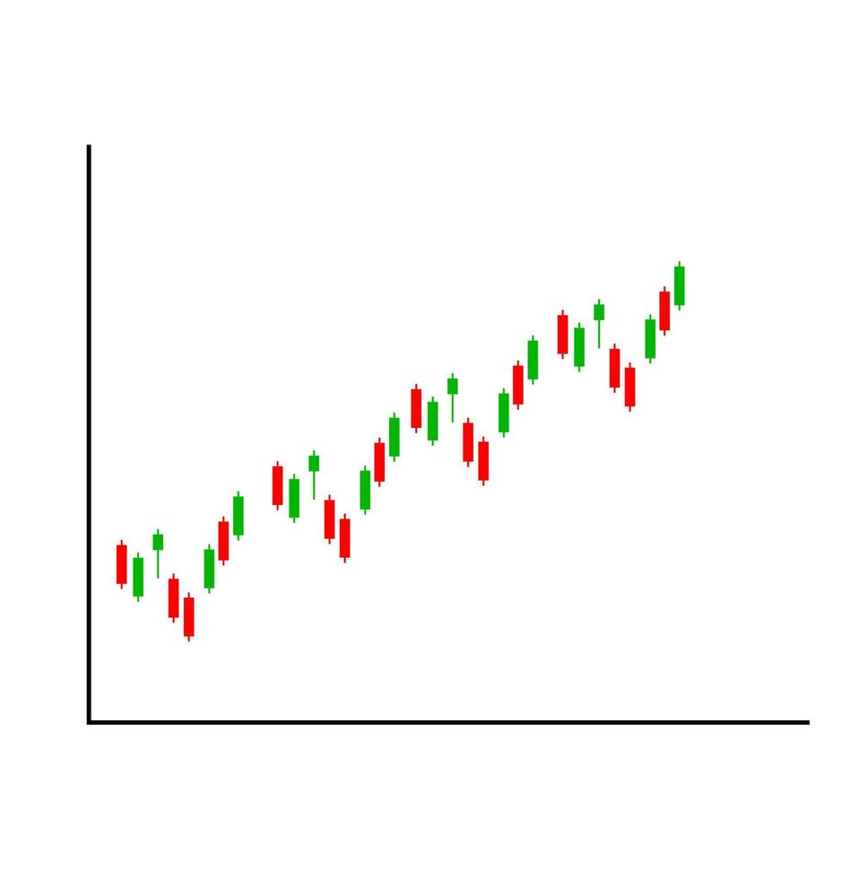 Candlestick chart illustration vector