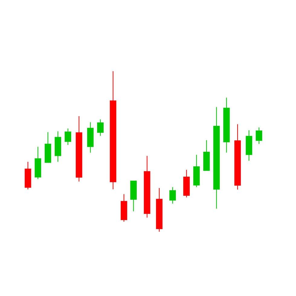 Candlestick chart illustration vector