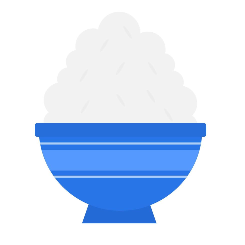 Bowl with rice illustration vector