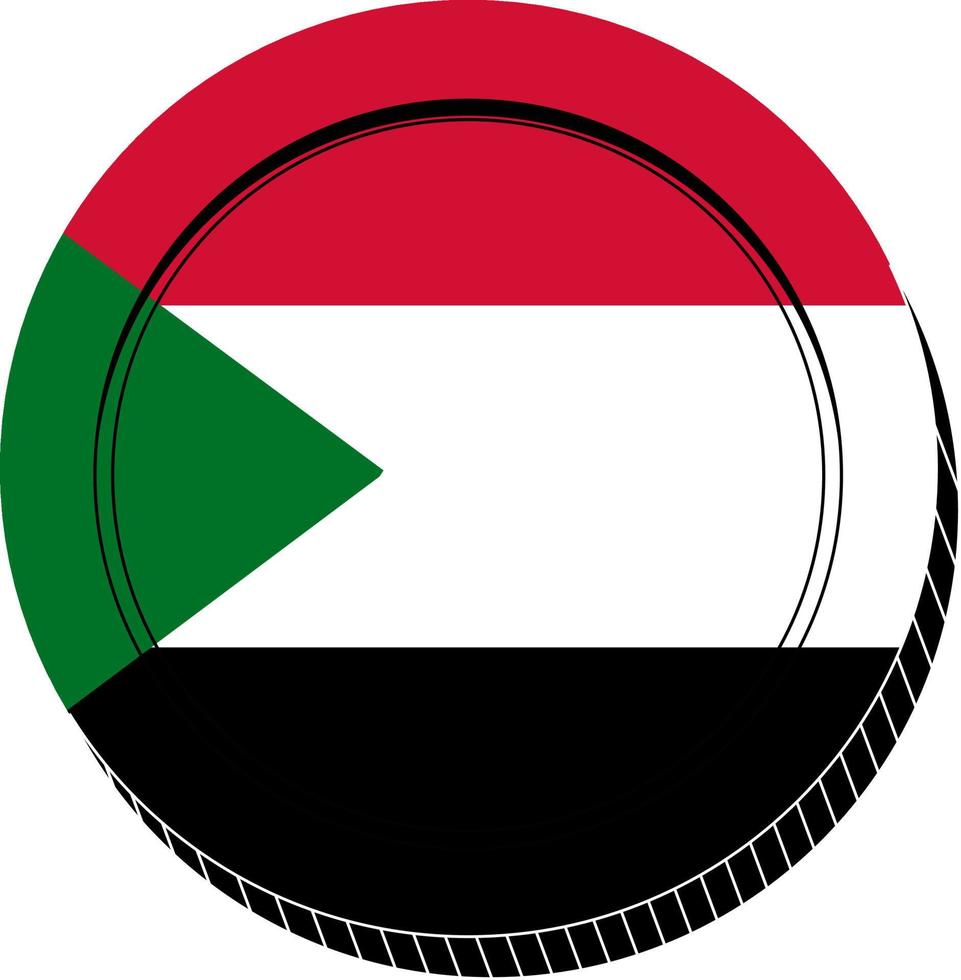 Sudan vector hand drawn flag, Sudanese pound