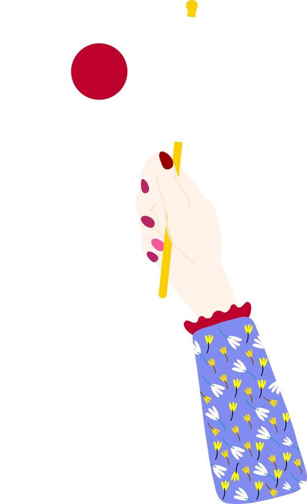 Japan vector hand drawn flag, Japanese yen