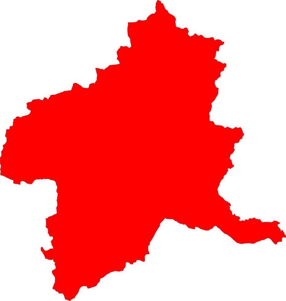 Silhouette of Japan country map,Gunma map vector