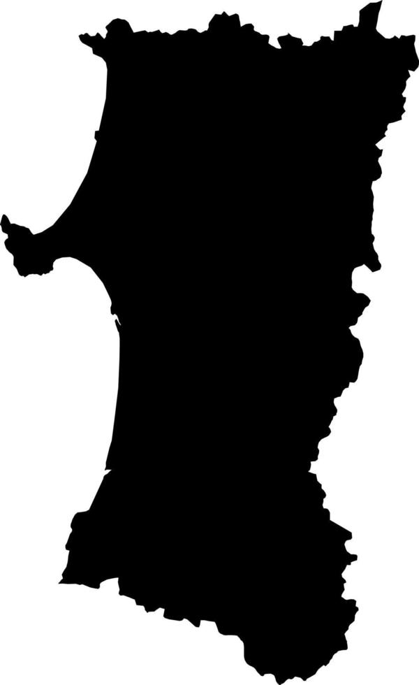 Akita Prefecture map vector