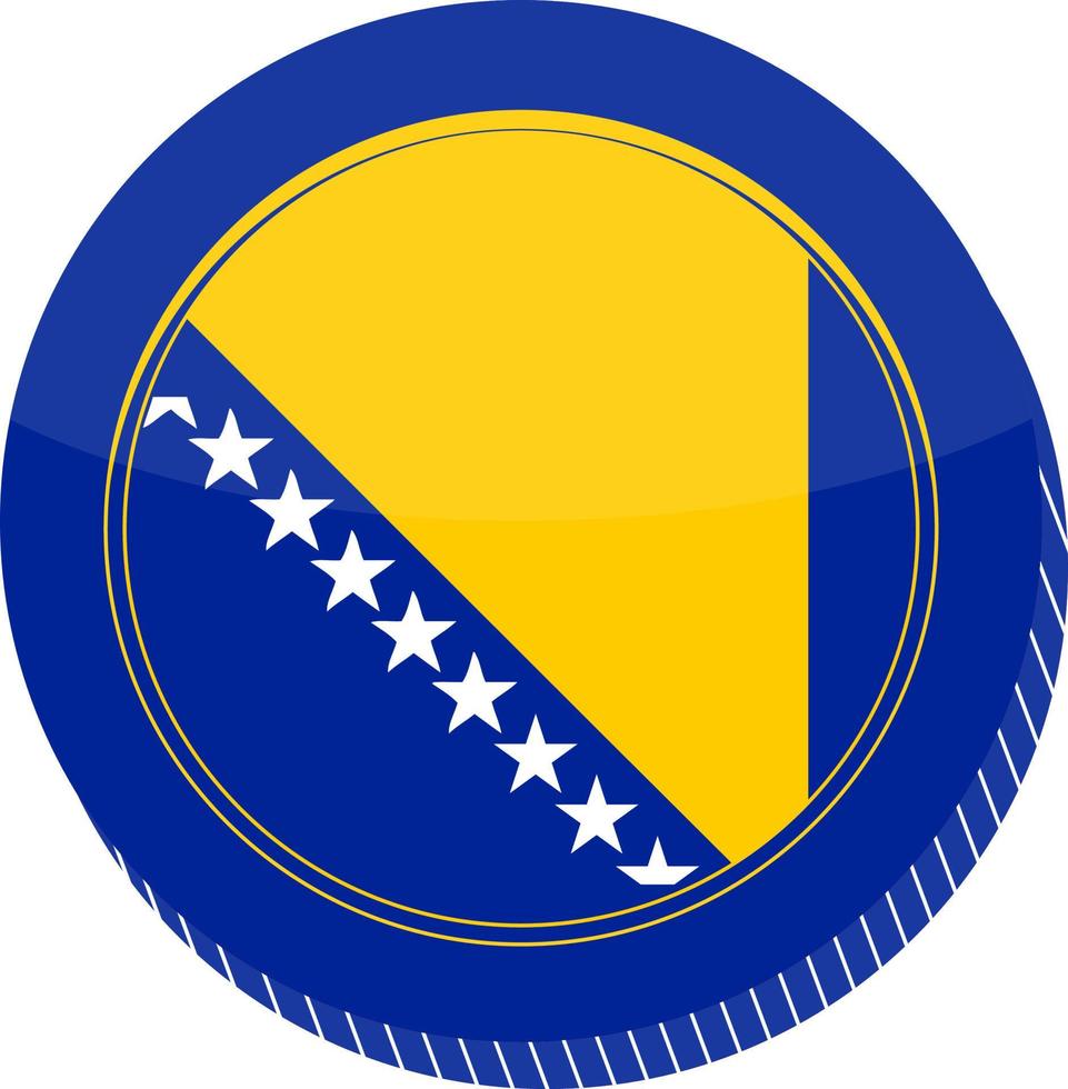 Bosnia And Herzegovina  vector hand drawn flag, EUR