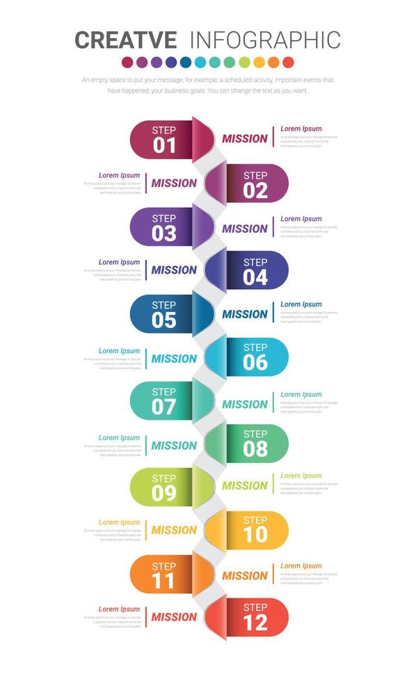 Presentation 12 months, 1 year. vector