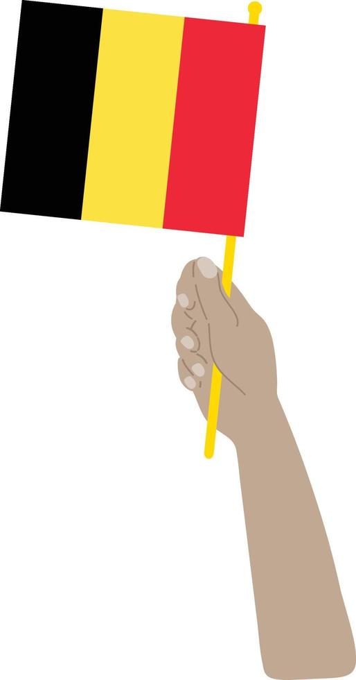 Belgium vector hand drawn flag, EUR