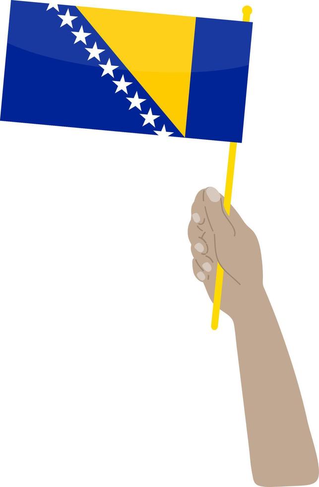 Bosnia And Herzegovina  vector hand drawn flag, EUR
