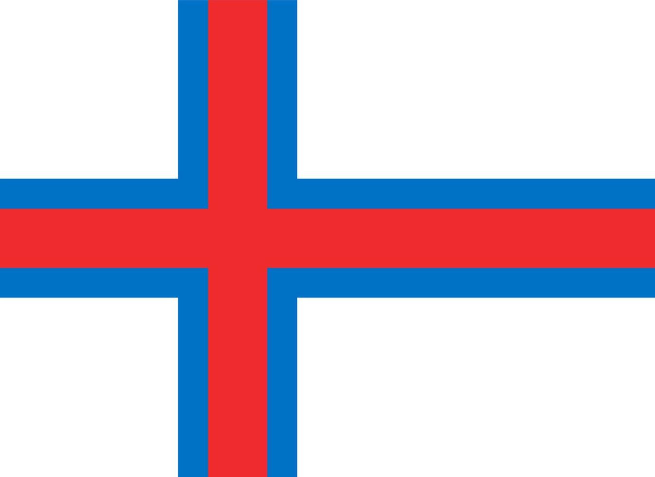 Faroe Islands  vector hand drawn flag, Faroese krona