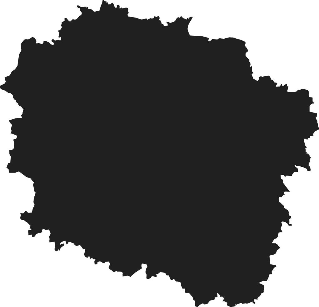 silueta del mapa del país de polonia,mapa de kujawy-pomerania vector