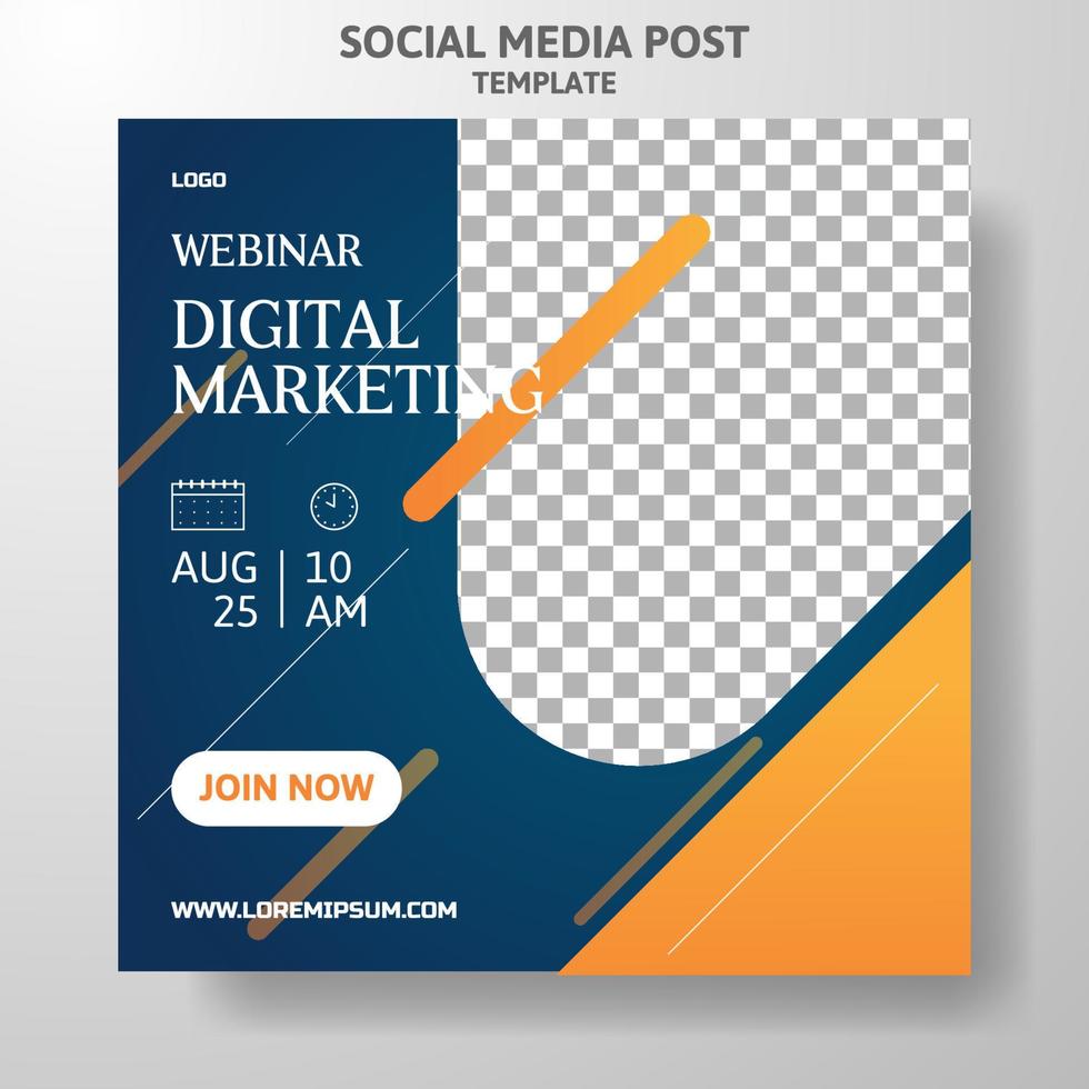 webinar banner design template. digital marketing webinar invitation vector