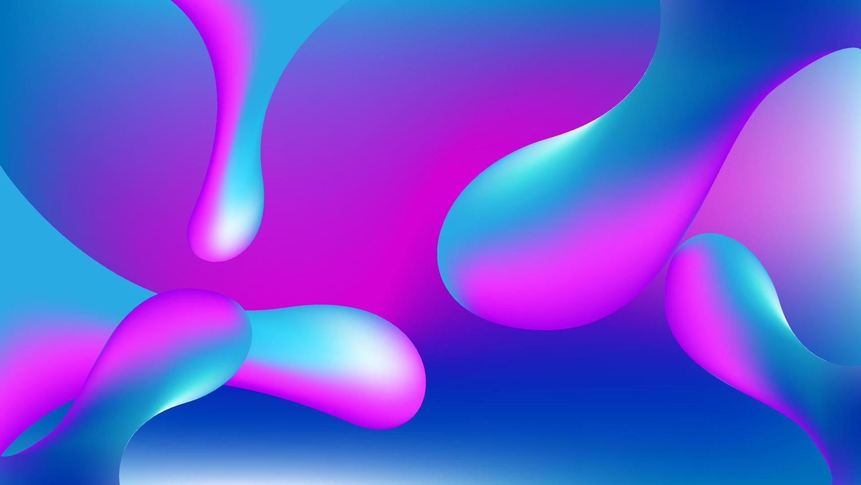 abstract gradient liquid blue and pink background vector