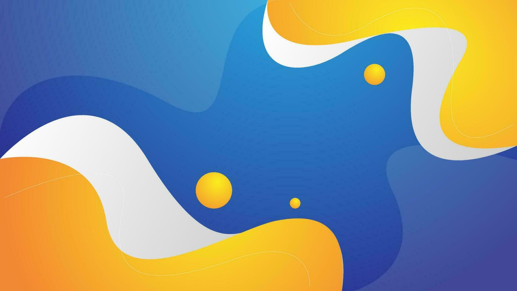 abstract wave background with blue and yellow color. vector illustration